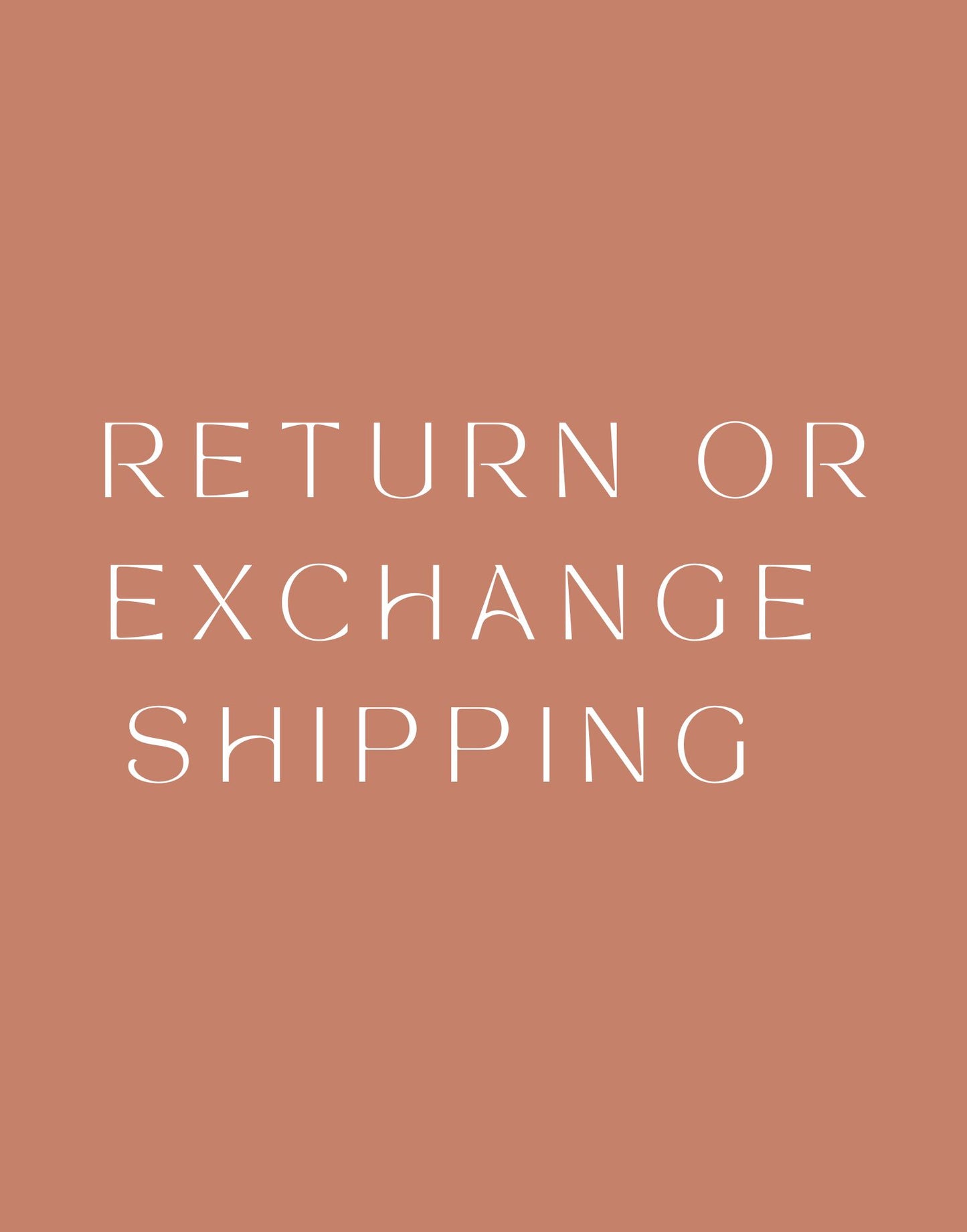 Return or Exchange Shipping