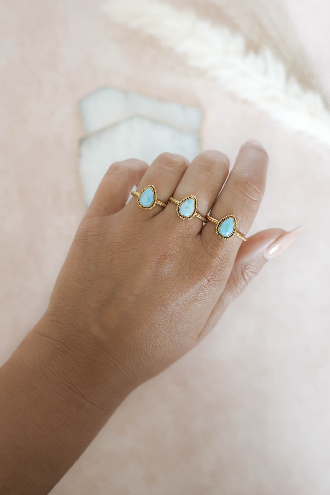 Sedona Ring Larimar - Gold