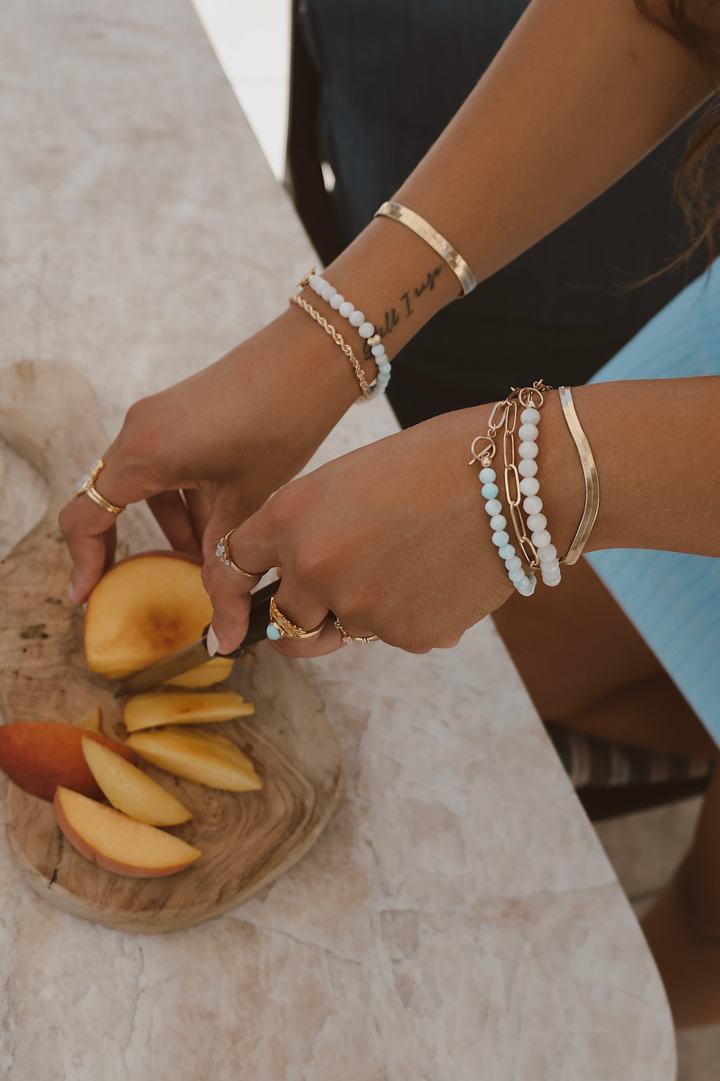 Luna Larimar Bracelet