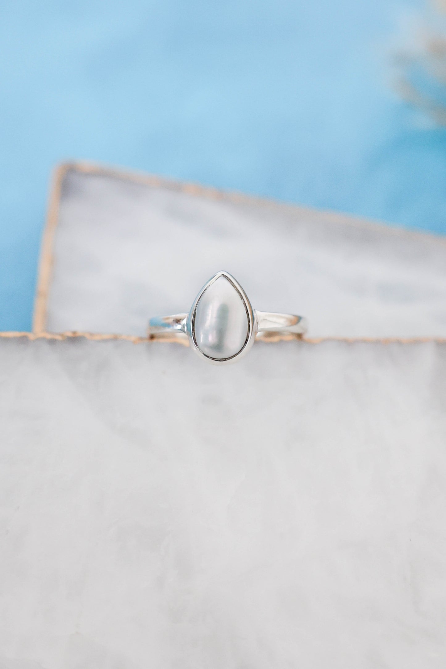 Mesa Ring Pearl - Silver