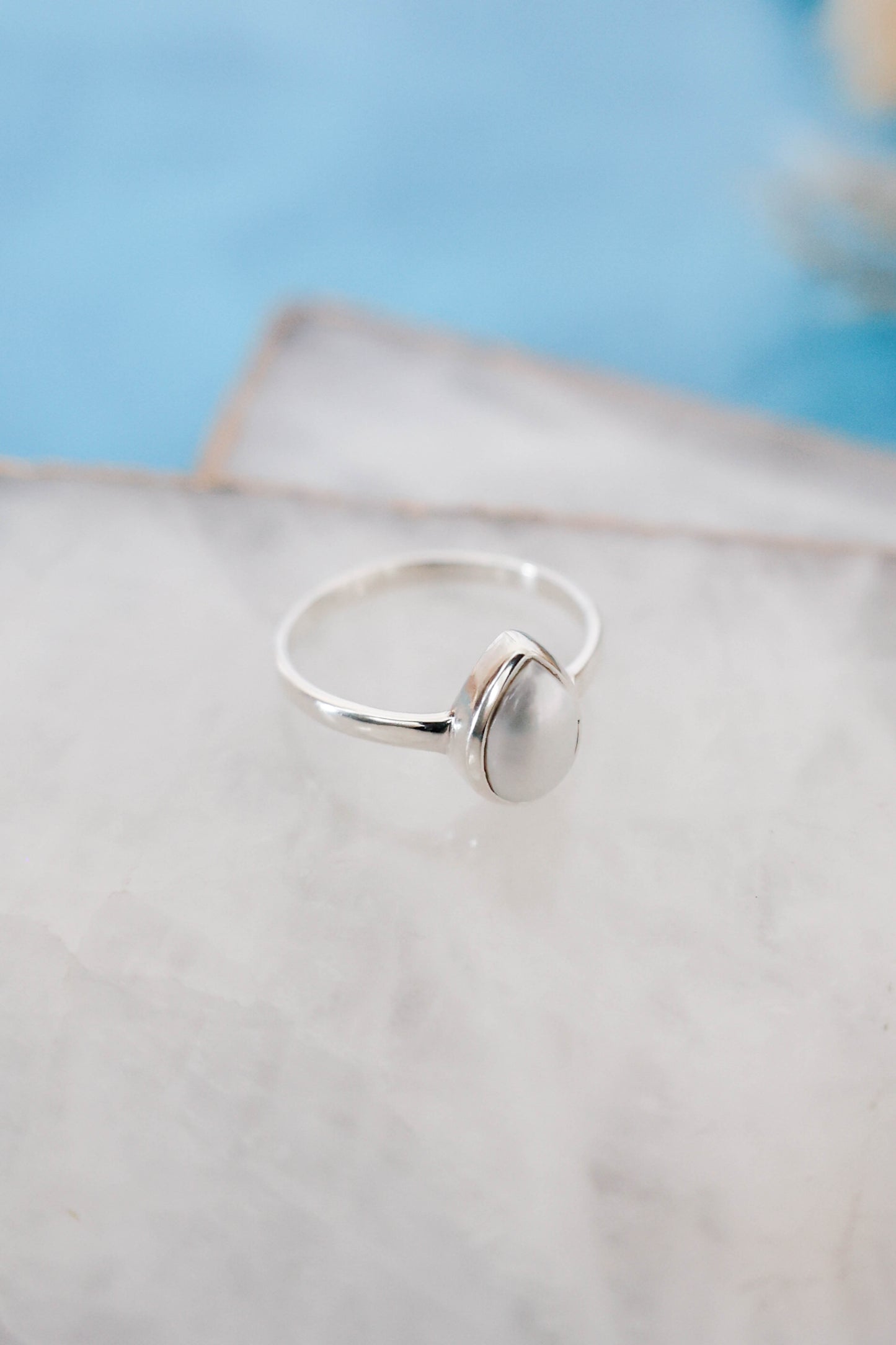 Mesa Ring Pearl - Silver