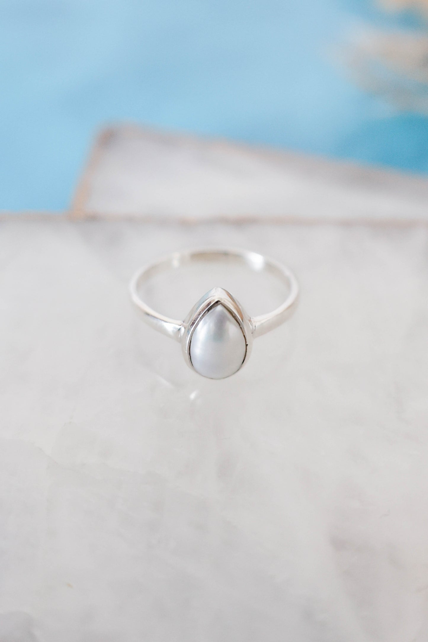 Mesa Ring Pearl - Silver