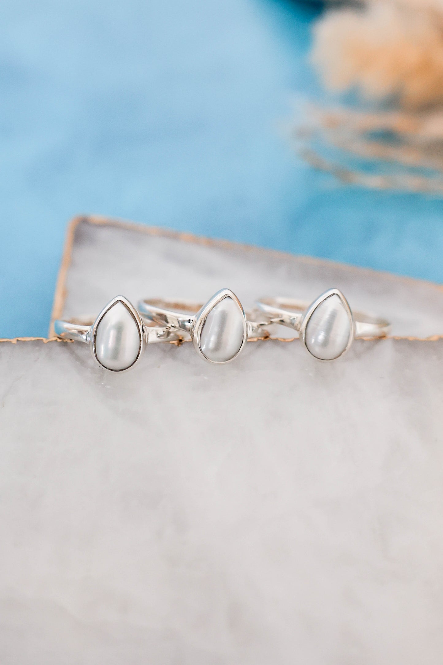 Mesa Ring Pearl - Silver