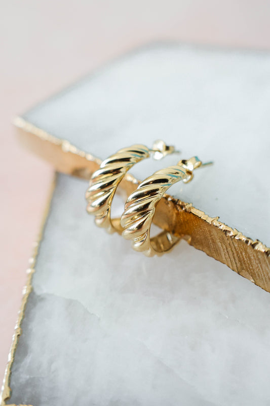 Cairo Croissant Earrings - Gold
