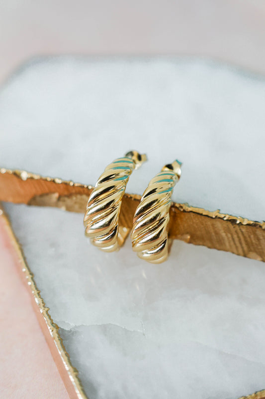 Cairo Croissant Earrings - Gold