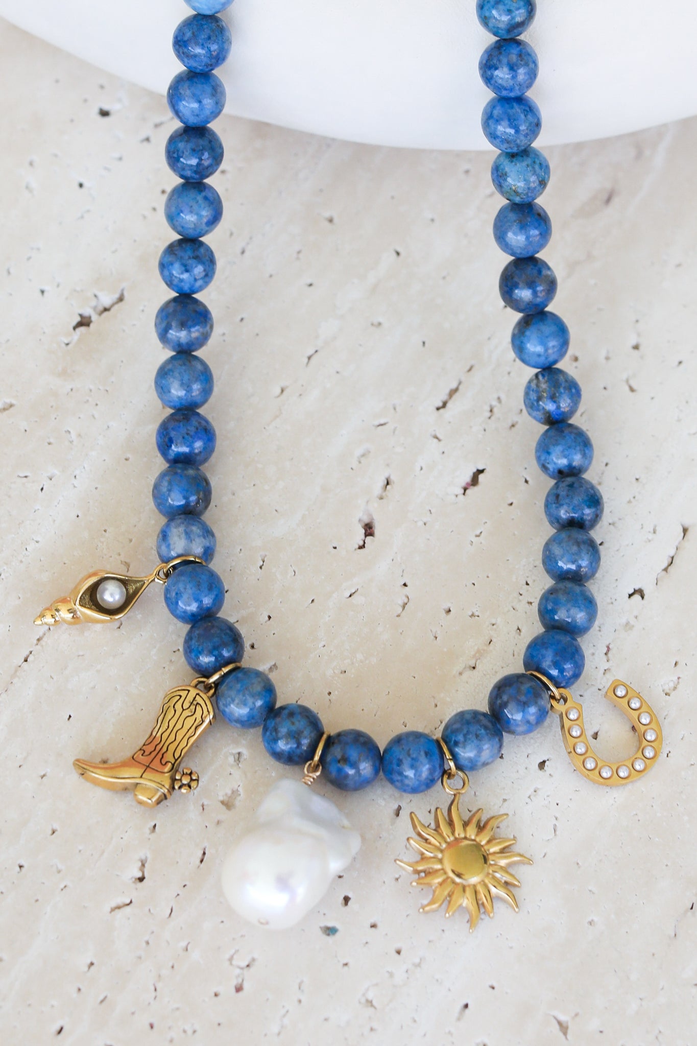 Abilene Charm Necklace - Denim Lapis