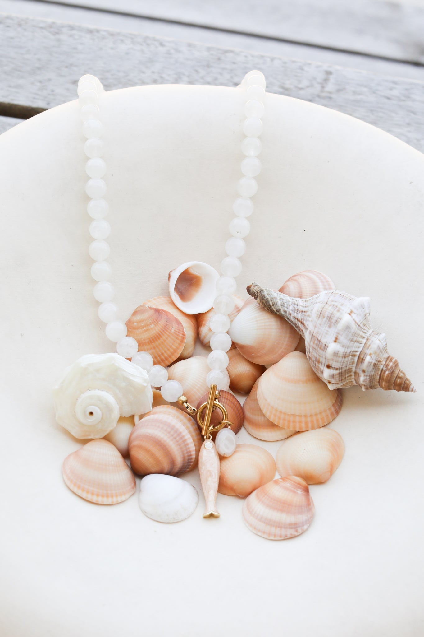 River Charm Necklace - Pink