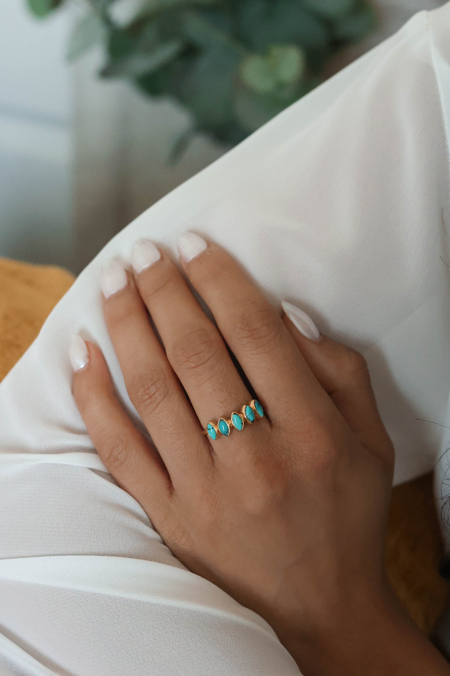 Hudson Ring Turquoise - Gold