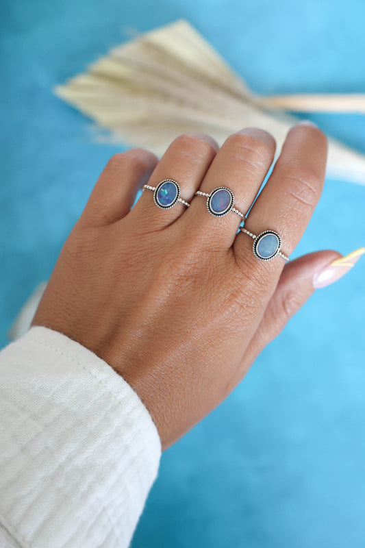Julianna Ring Australian Opal - Silver