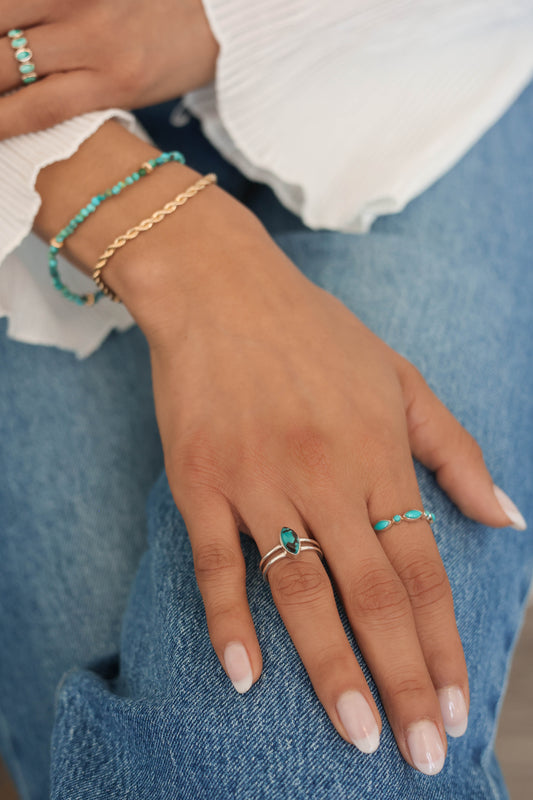 Lucy Ring Turquoise - Silver
