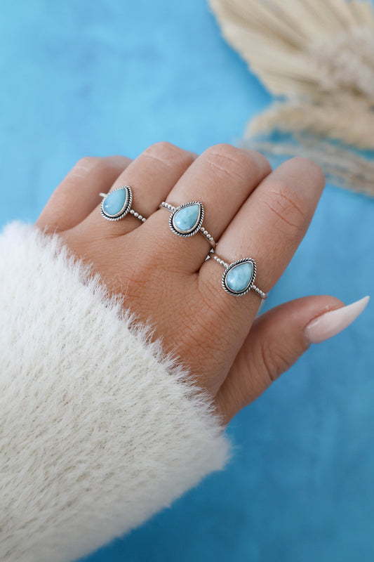 Madalena Ring Larimar - Silver