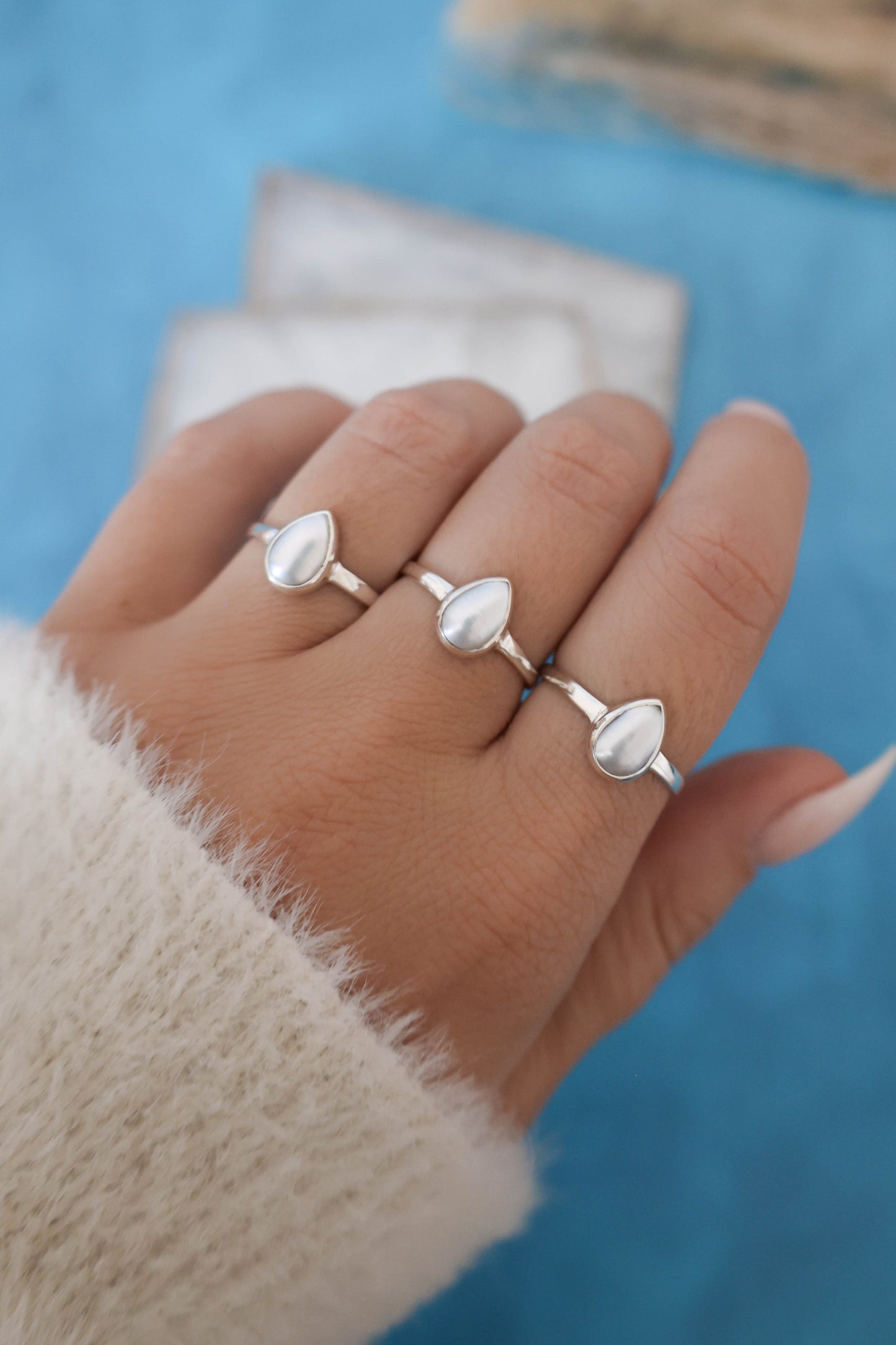 Mesa Ring Pearl - Silver