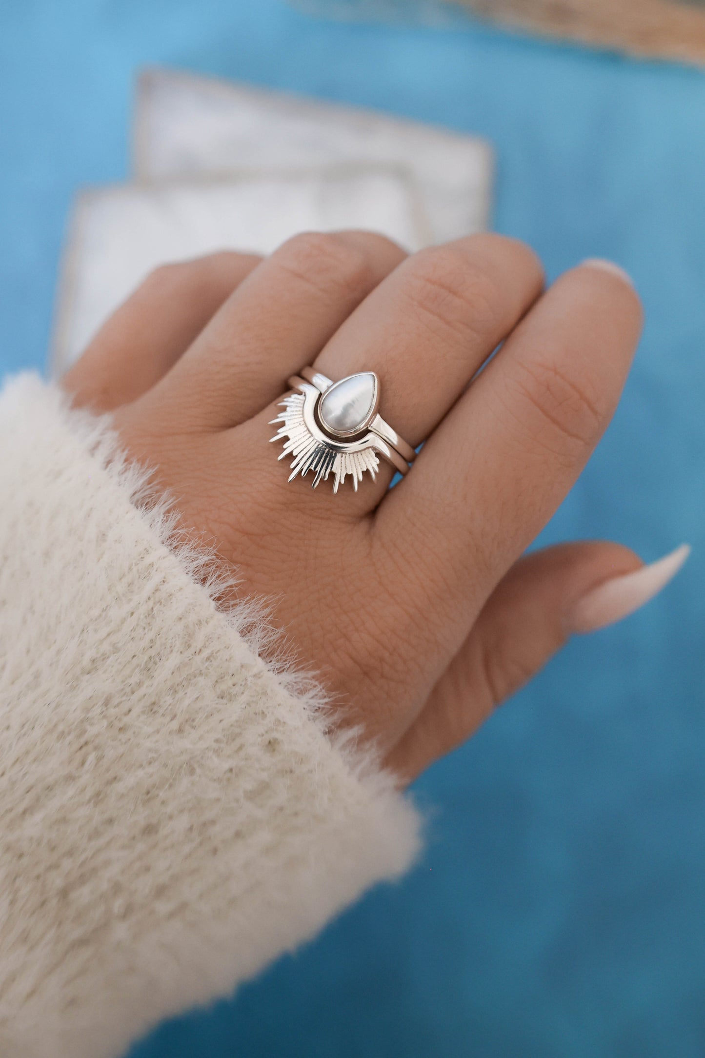 Mesa Ring Pearl - Silver