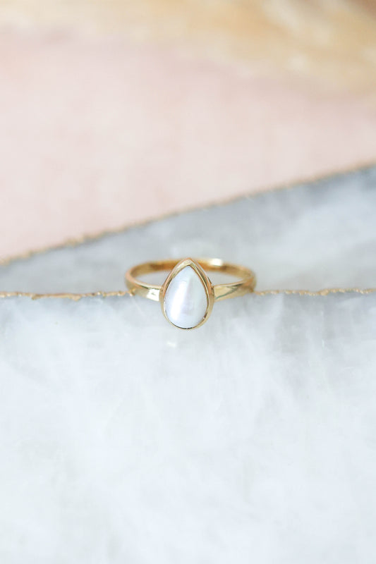 Mesa Ring Pearl - Gold