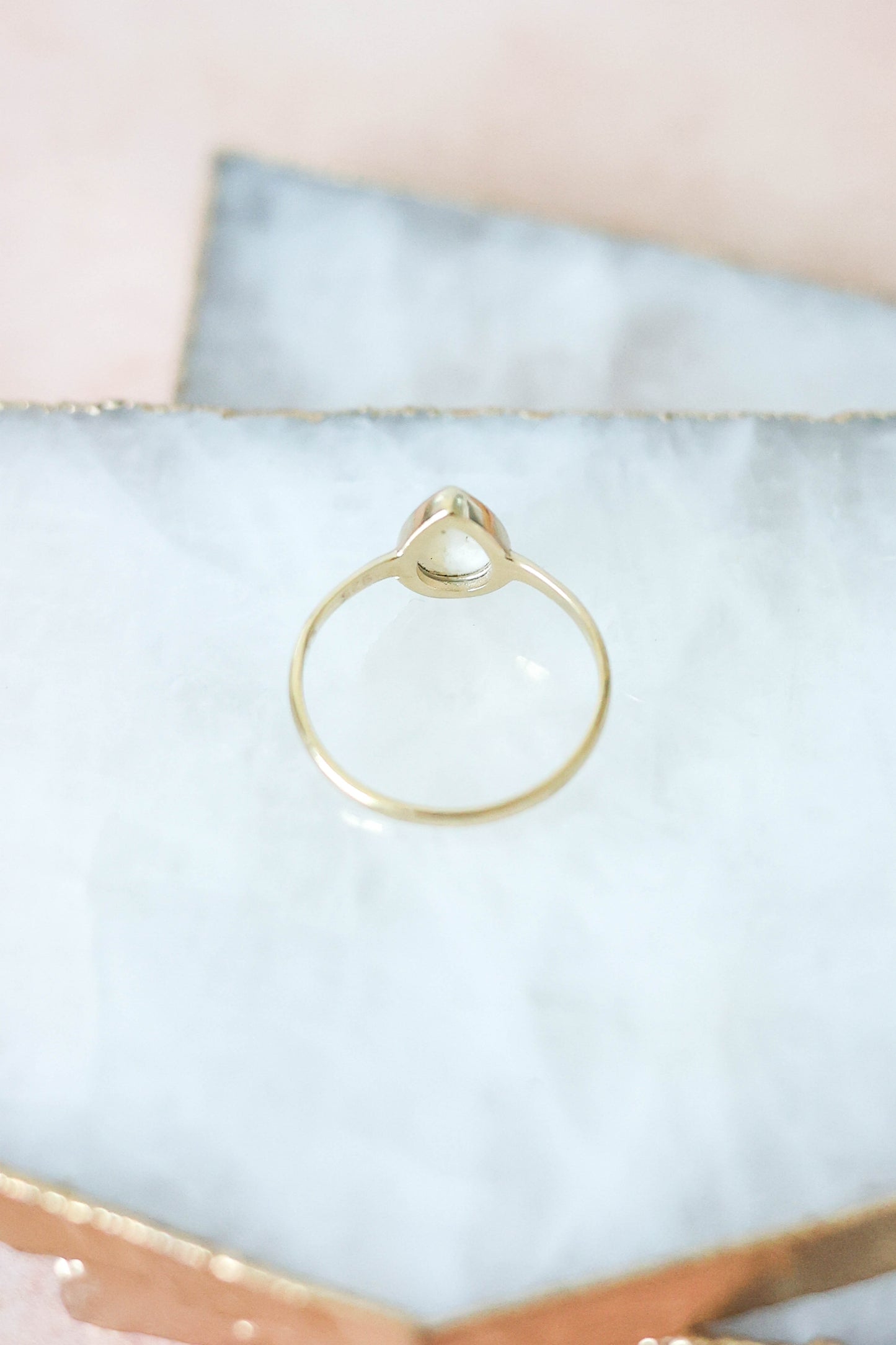 Mesa Ring Pearl - Gold