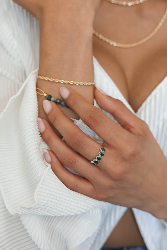 Nova Ring Emerald - Silver