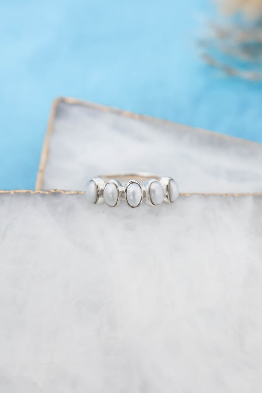 Nova Ring Pearl - Silver