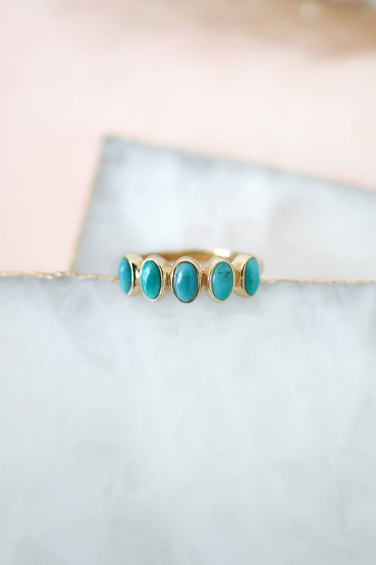 Nova Ring Turquoise - Gold