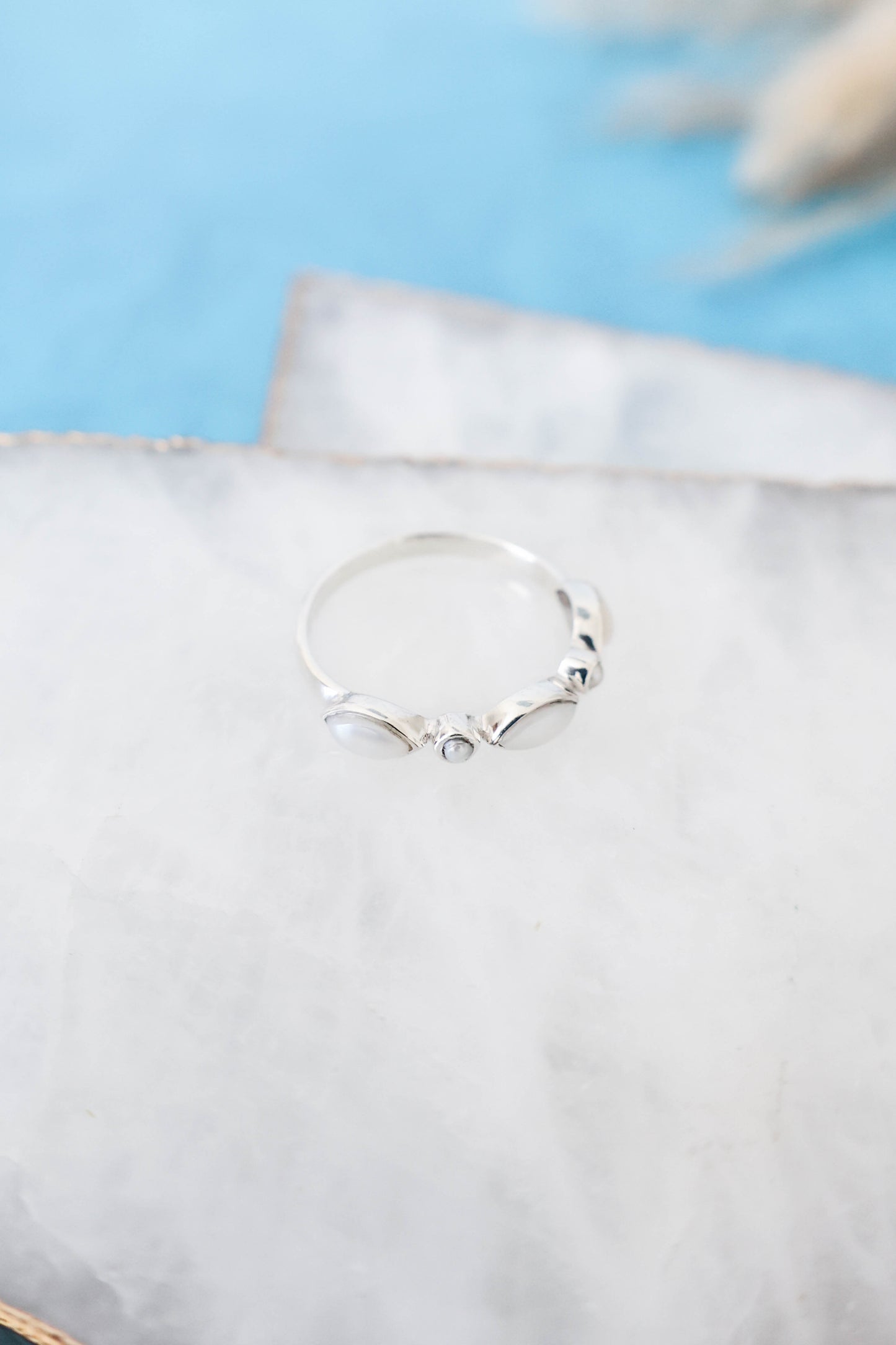 Olivia Ring Pearl - Silver