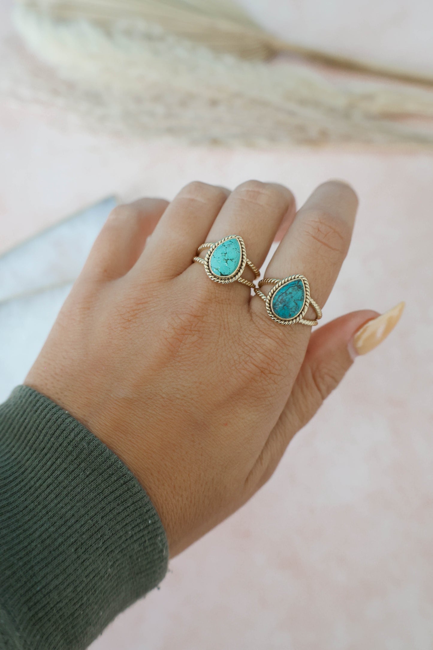 Positano Ring Turquoise - Gold