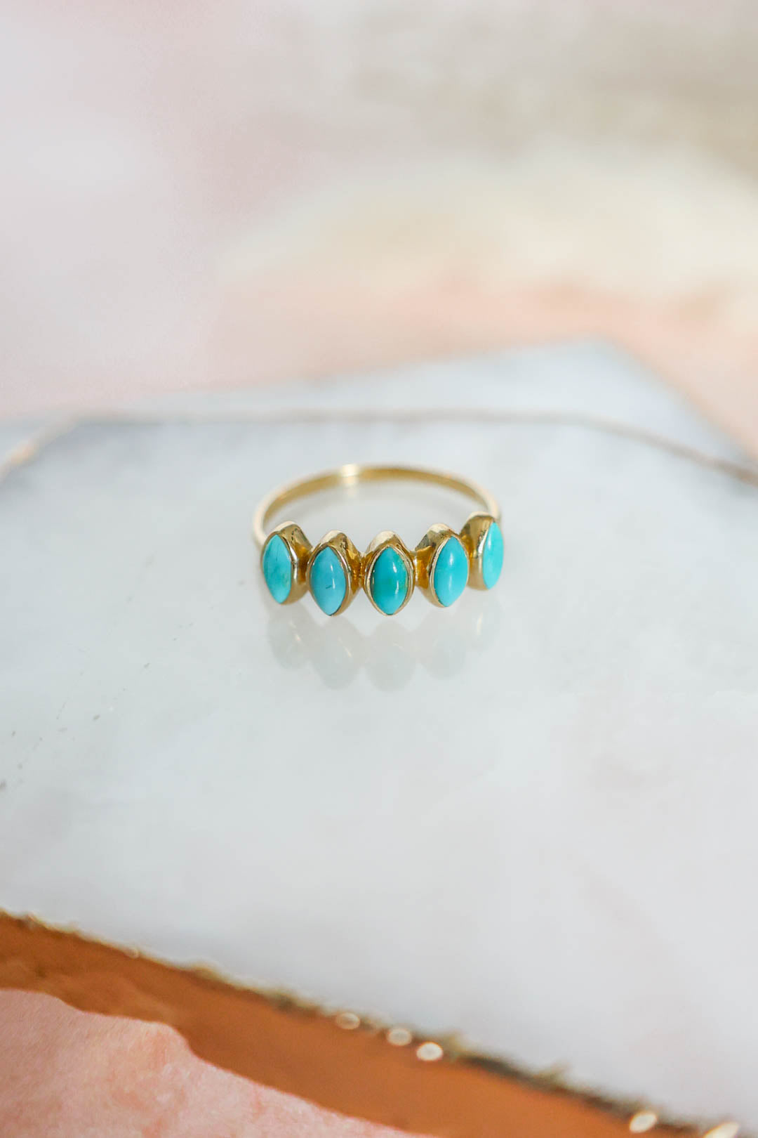 Hudson Ring Turquoise - Gold