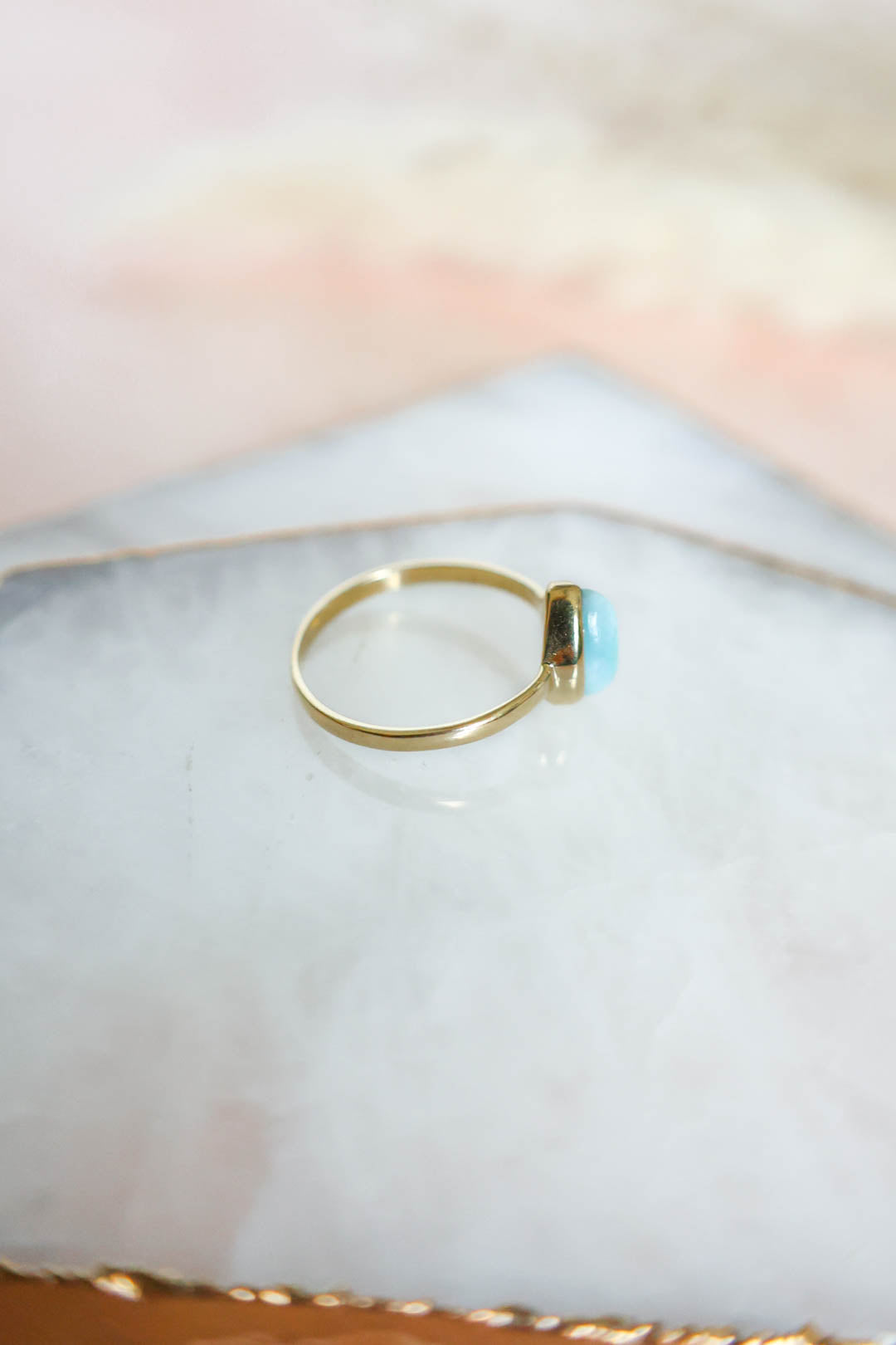 Mesa Ring Larimar - Gold