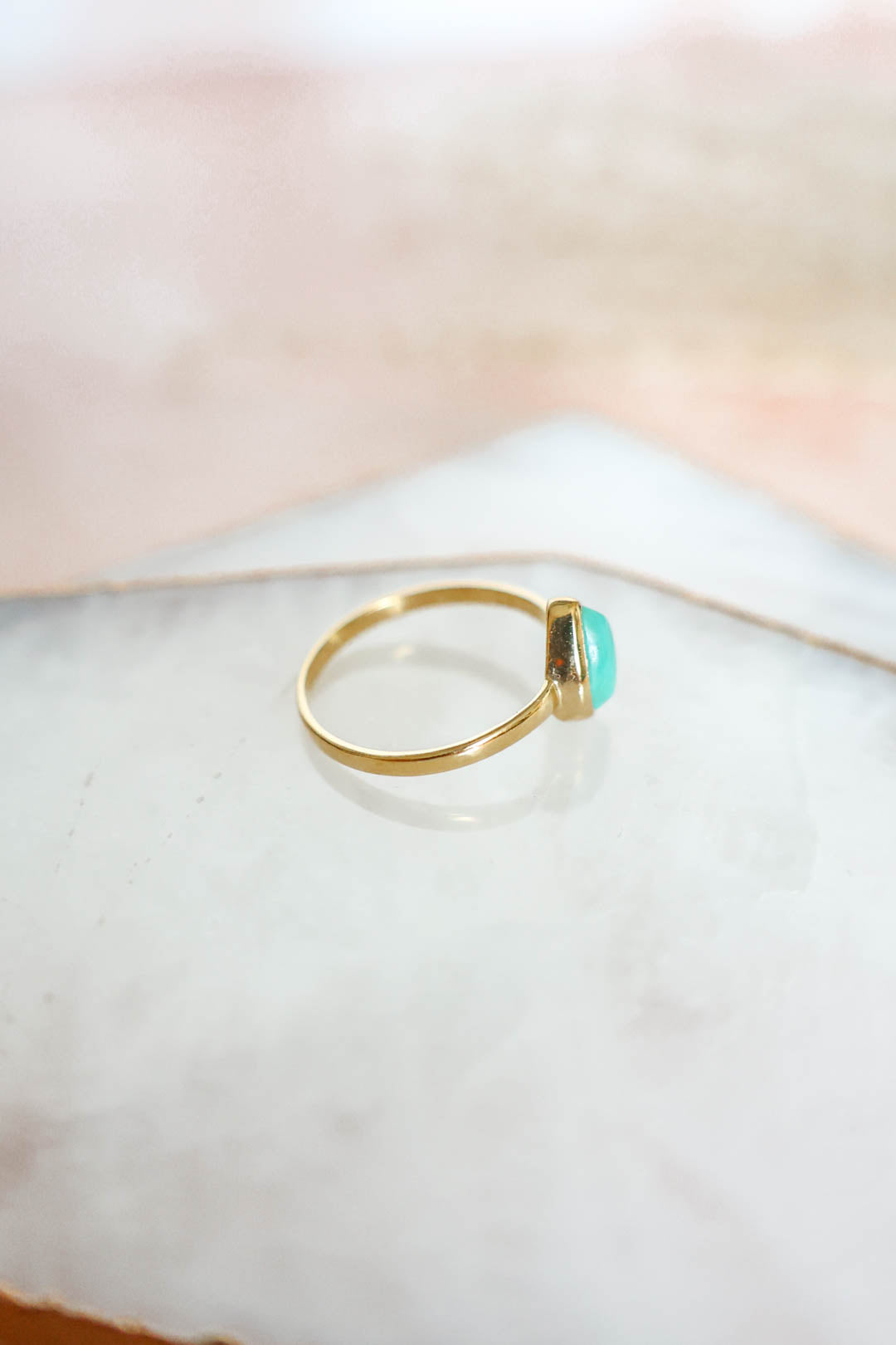 Mesa Ring Turquoise - Gold