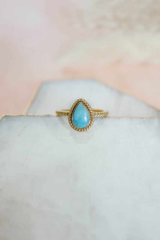 Sedona Ring Larimar - Gold