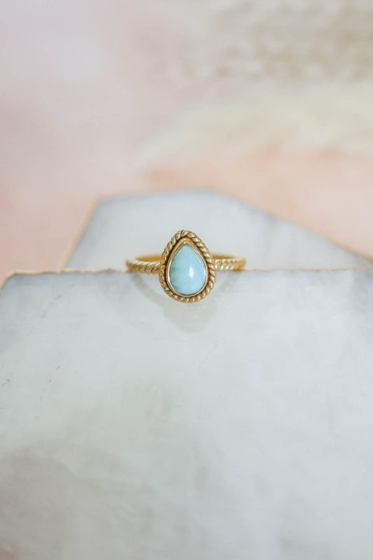 Sedona Ring Larimar - Gold