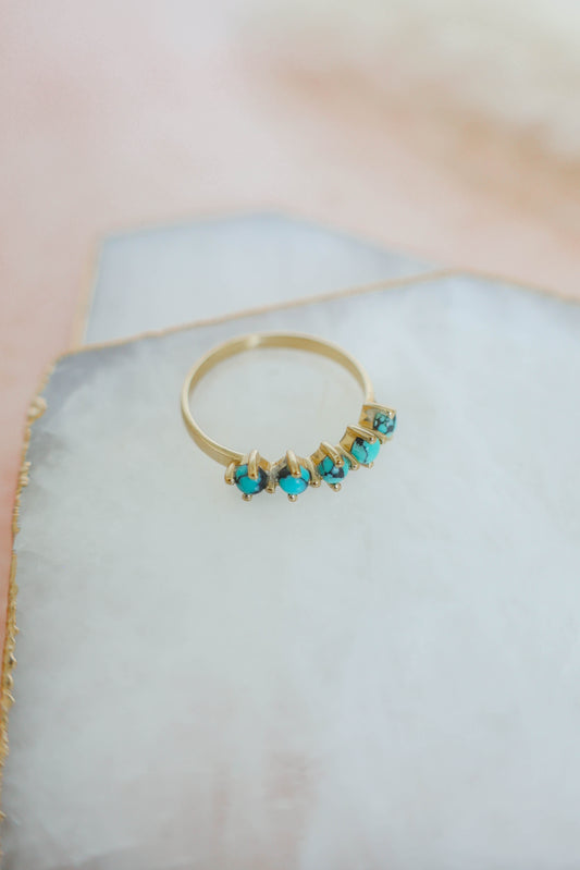 Sienna Ring Turquoise - Gold